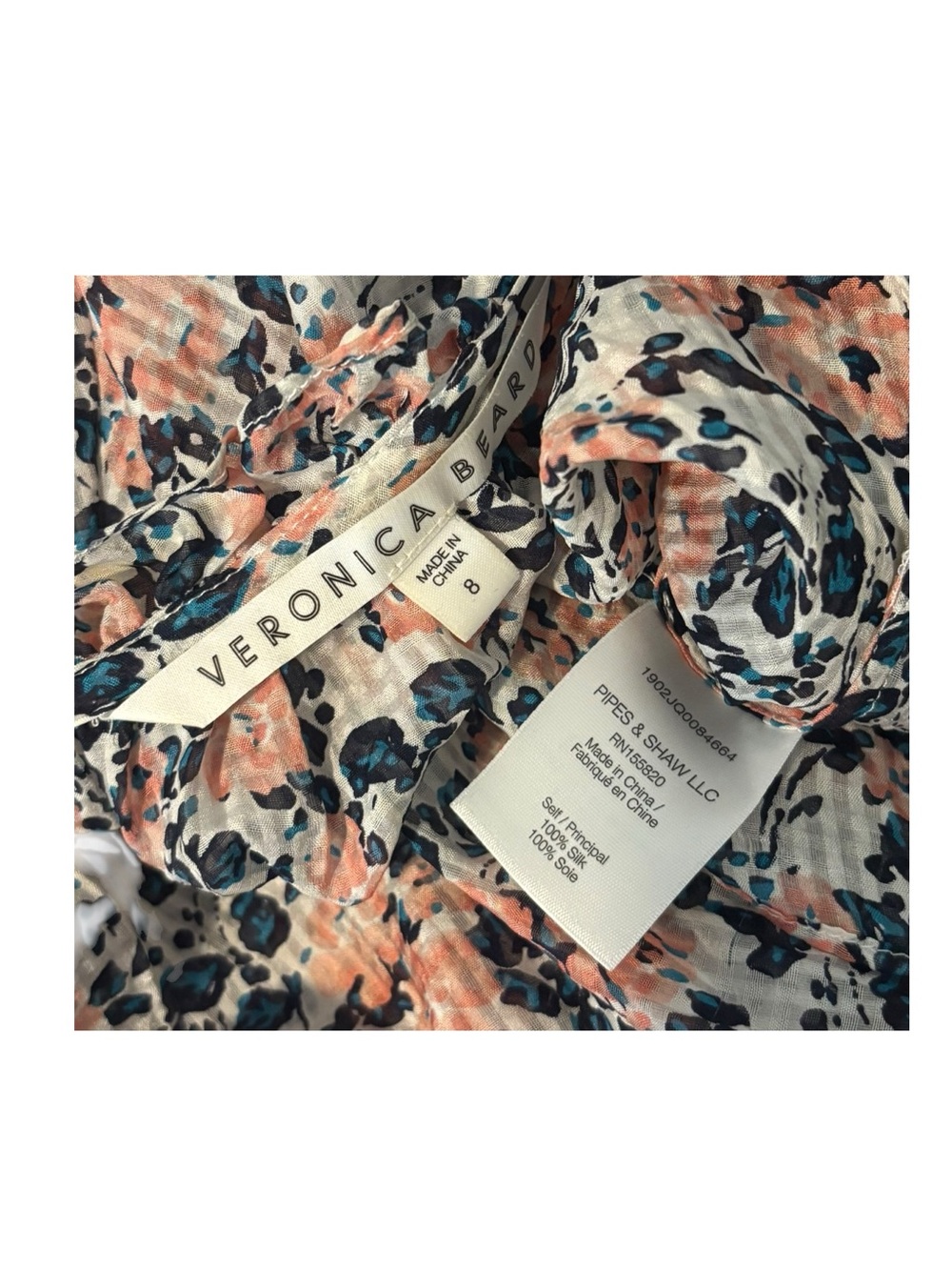 Veronica Beard Antonette Silk Floral Blouse - Picture 4 of 4